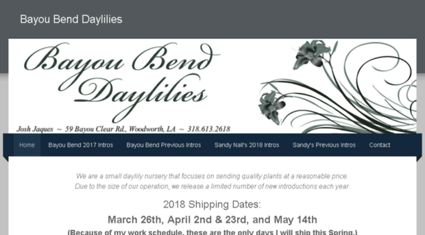 bayoubenddaylilies.com