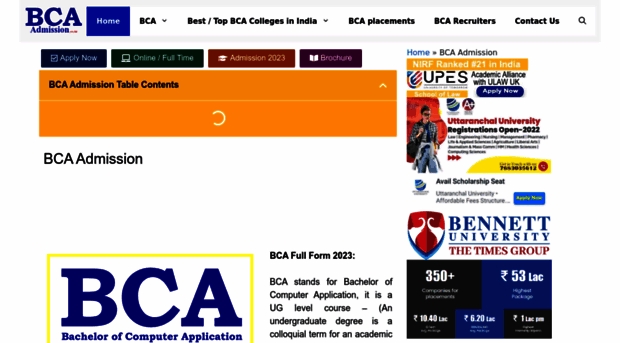 bcaadmission.co.in