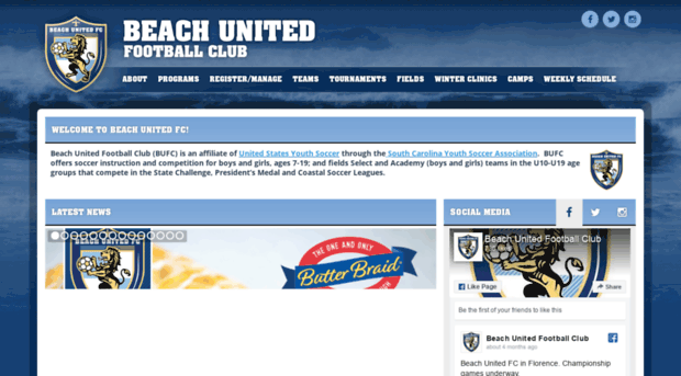 beachunitedfootballclub.com