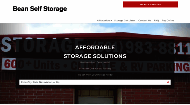 beanselfstorage.com