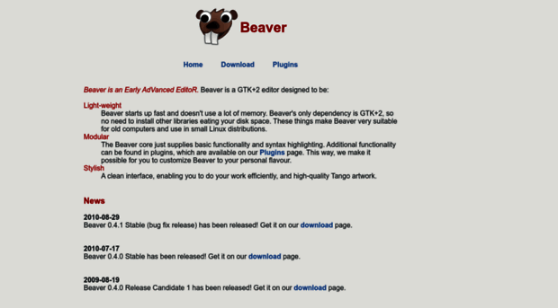 beaver-editor.sourceforge.net