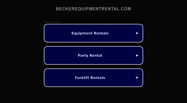 beckerequipmentrental.com