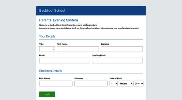 beckfoot.parentseveningsystem.co.uk