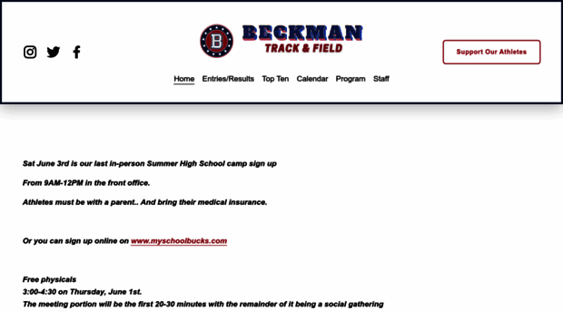 beckmantrackandfield.com