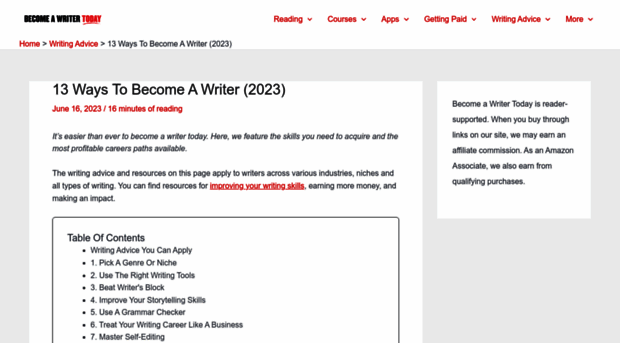 Become a writer