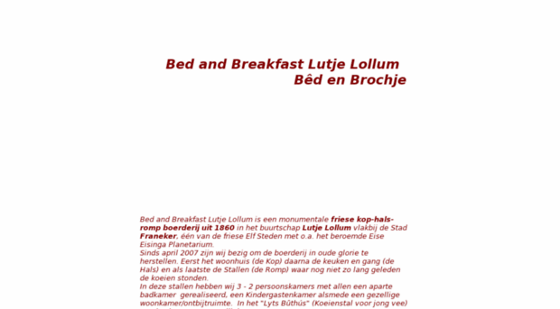 bedandbreakfastlutjelollum.com