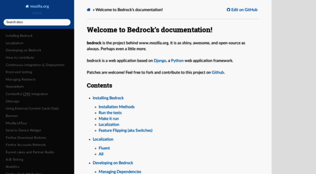 bedrock.readthedocs.org