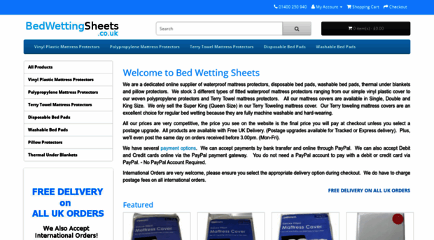 bedwettingsheets.co.uk