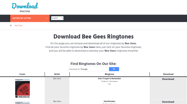 beegees.download-ringtone.com