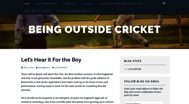 beingoutsidecricket.com