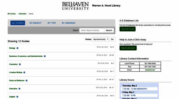 belhaven.libguides.com