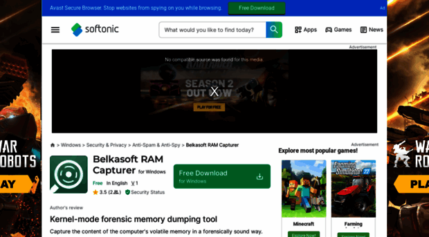 belkasoftramcapturer.en.softonic.com