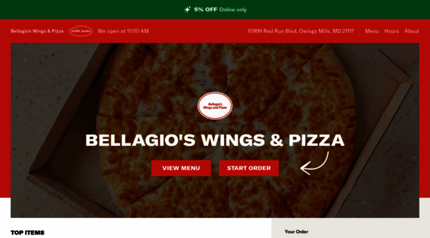 bellagioswingspizza.com