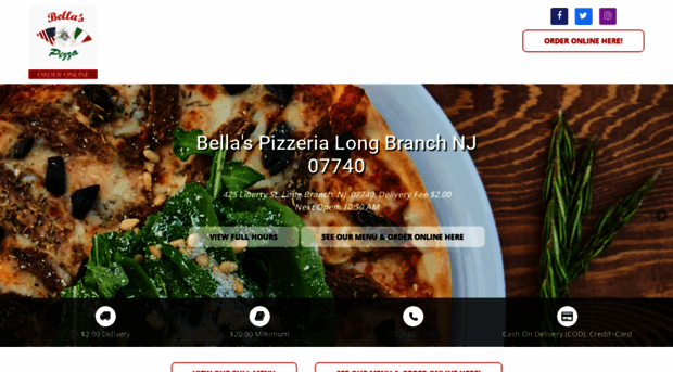 bellas100pizza.com