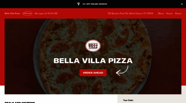 bellavillapizzaonline.com