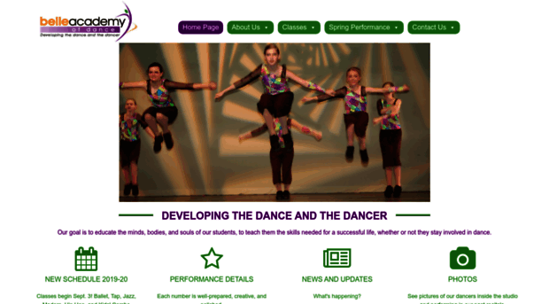 belleacademydance.com