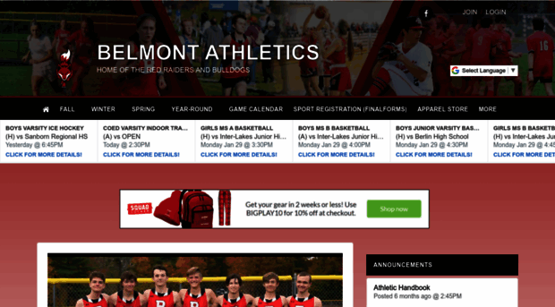 belmonthighschoolredraiders.bigteams.com