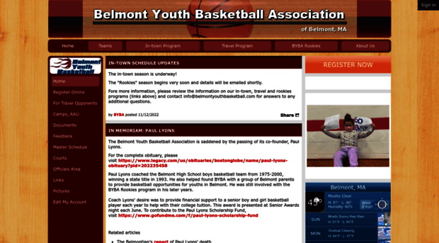 belmontyouthbasketball.com