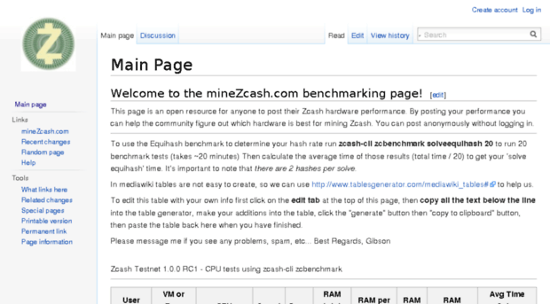 benchmark.minezcash.com