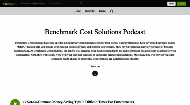 benchmarkcostsolutions.podbean.com