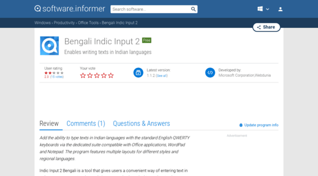 bengali-indic-input-2.software.informer.com