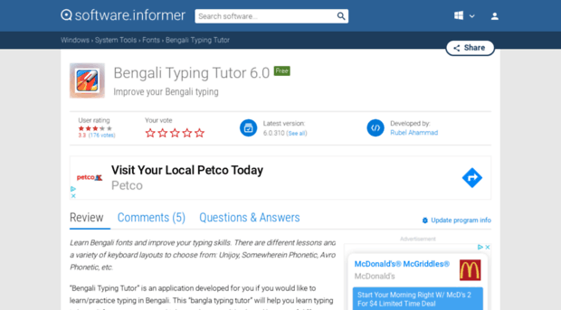 bengali-typing-tutor.software.informer.com