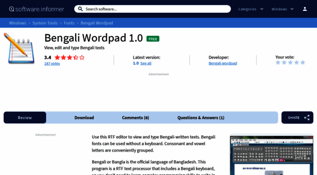 bengali-wordpad.informer.com