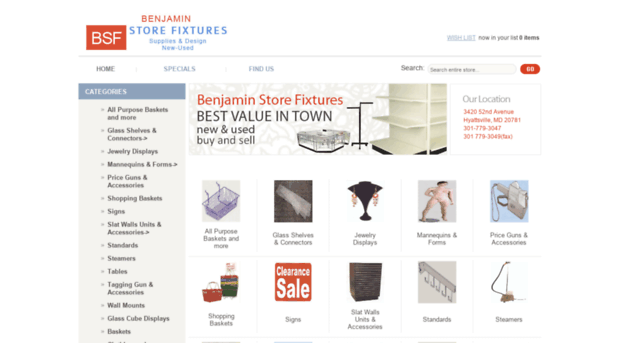 benjaminstorefixtures.com