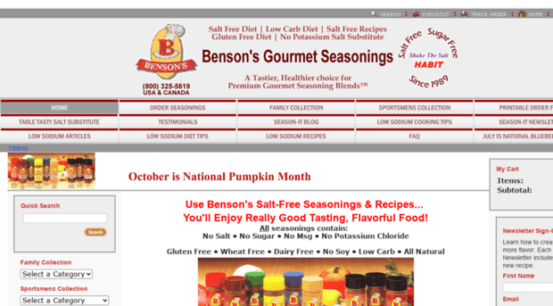 bensonsgourmetseasonings.com