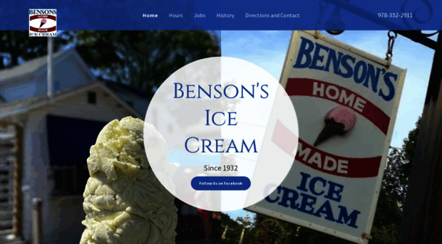 bensonsicecream.com