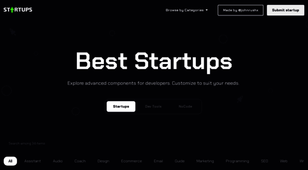 best-startups-dark.unicornplatform.page