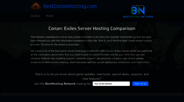 bestconanhosting.com