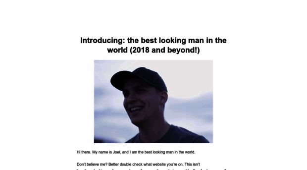 bestlookingmanintheworld.com