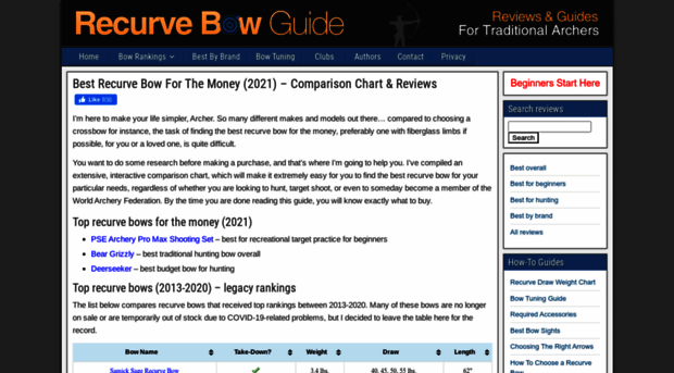 bestrecurvebowguide.com