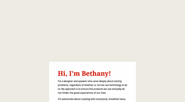 bethanysonefeld.com