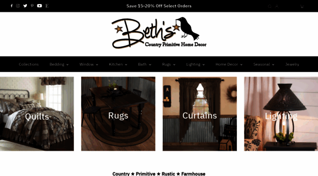 bethscountryprimitivehomedecor.com