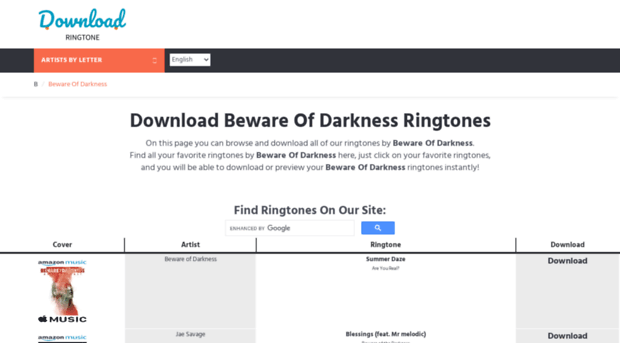 bewareofdarkness.download-ringtone.com