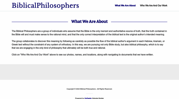 biblicalphilosophers.com