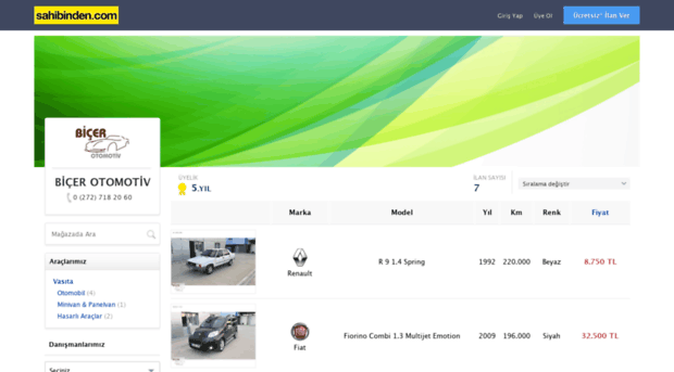 bicerotomotiv.sahibinden.com
