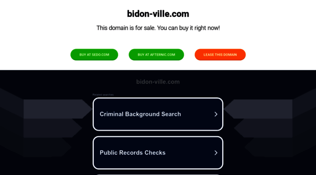 bidon-ville.com