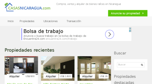 bienesraices.vivenicaragua.com