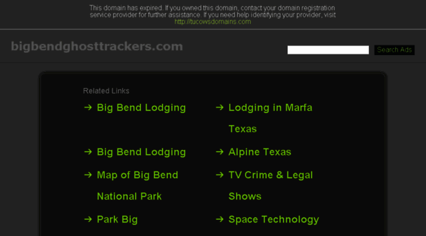 bigbendghosttrackers.com