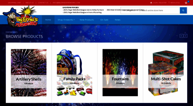 bigerniesfireworks.com