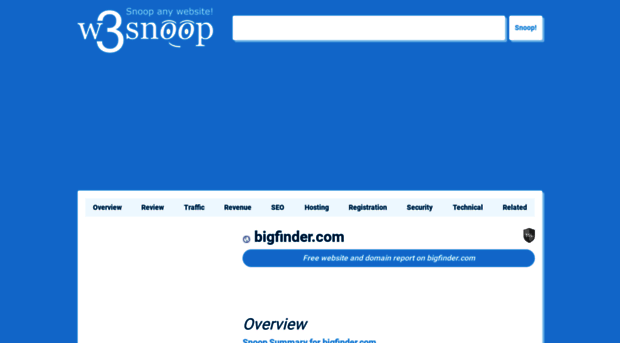 bigfinder.com.w3snoop.com