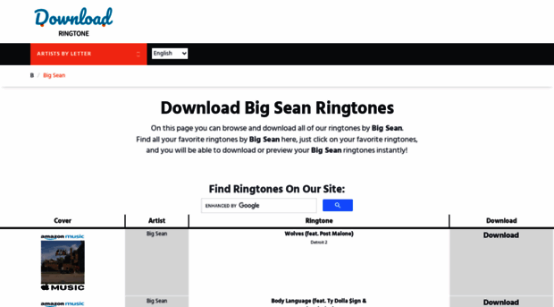 bigsean.download-ringtone.com