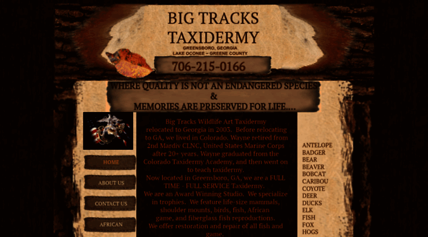 bigtrackstaxidermy.com