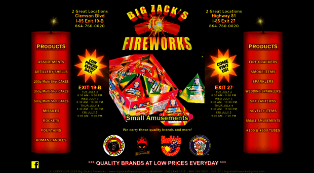 bigzacksfireworks.com