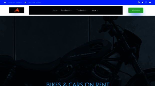 bikerentalsrinagar.com
