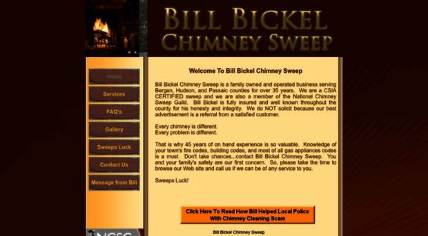 billbickelchimneysweep.com