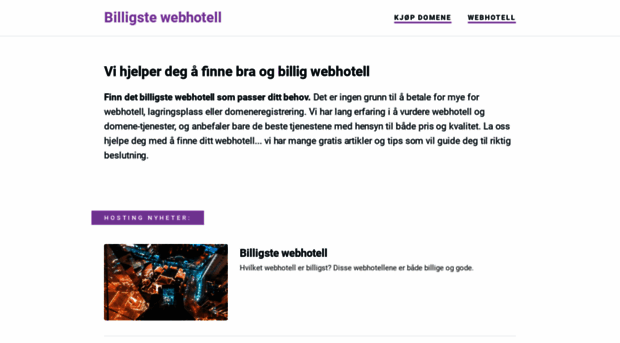 billigstewebhotell.com